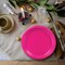 24 Count Hot Pink Paper Dessert Plates Round 7 Inch Disposable Plates for Events